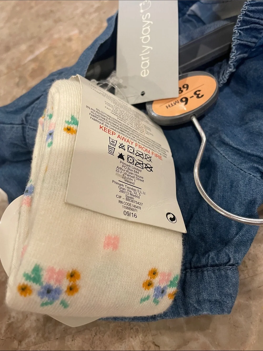 🔥 NWT🔥 Denim Blue Baby Shorts with Tights, Carters onesie and Okie Dokie pants